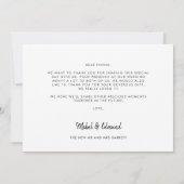 Chic & Elegante trouwfoto bedankkaart Aankondiging (Achterkant)