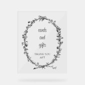 Chic elegante trouwkrans acryl bord (Voorkant)