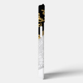 Chic elegante zwart en goud bling witte kant Case-Mate iPhone case (Achterkant / Rechts)