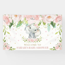 Chic Elephant Blush Pink Floral Backdrop Welkom Spandoek