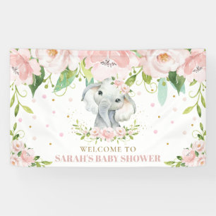 Chic Elephant Blush Pink Floral Backdrop Welkom Spandoek