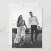 Chic Embossed Look Photo Wedding Save the date (Achterkant)