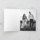 Chic Embossed Look Photo Wedding Save the date Kaart (Binnen)