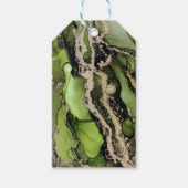 Chic Emerald Green Black Cadeaulabel (Voorkant)