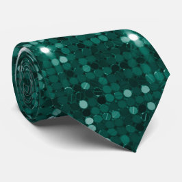 Chic Emerald Green Glitter Disco Vibe Stropdas