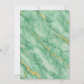 Chic Emerald Green & Gold 90e verjaardag Kaart (Achterkant)