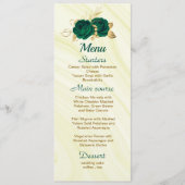chic emerald green goudbruin - bruiloft menu (Voorkant)