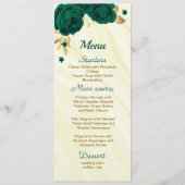 chic emerald green goudbruin - bruiloft menu (Voorkant)