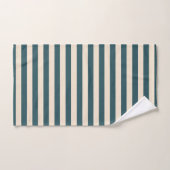 Chic Emerald Off-White Gestreept patroon Bad Handdoek (Handdoek)