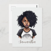 Chic en Classy Afro Woman Briefkaart (Voorkant / Achterkant)
