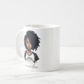Chic en Classy Afro Woman Koffiemok (Voorkant links)
