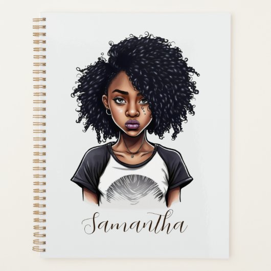 Chic en Classy Afro Woman Planner (Voorkant)