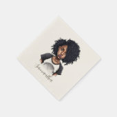 Chic en Classy Afro Woman Servet (Hoek)