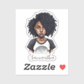 Chic en Classy Afro Woman Sticker (Vel)