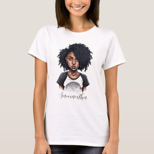 Chic en Classy Afro Woman T-shirt (Voorkant)