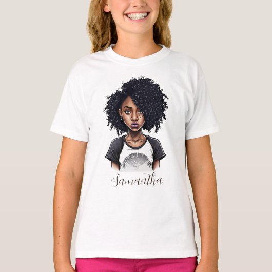 Chic en Classy Afro Woman T-shirt (Voorkant)
