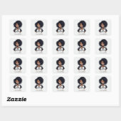 Chic en Classy Afro Woman Vierkante Sticker (Vel)