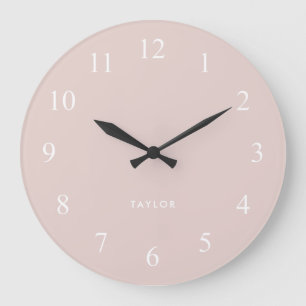 Chic en elegant Blush roze en wit Grote Klok