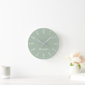 Chic en Elegant Cameo Green en White Ronde Klok (Huis)