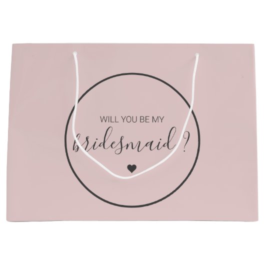 Chic en Elegant Zal je mijn Bridesmaid zijn? Groot Cadeauzakje (Voorkant)