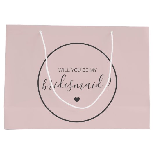 Chic en Elegant Zal je mijn Bridesmaid zijn? Groot Cadeauzakje (Achterkant)