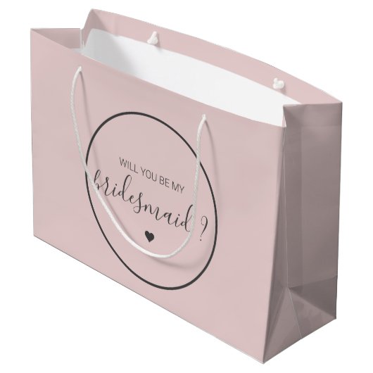 Chic en Elegant Zal je mijn Bridesmaid zijn? Groot Cadeauzakje (Achterkant Gekanteld)