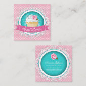 Chic- en elegante Visitekaartjes voor cupcake (Voorkant / Achterkant)