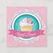 Chic- en elegante Visitekaartjes voor cupcake (Voorkant)