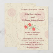 Chic en Floral Wedding Kaart (Voorkant / Achterkant)