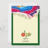 Chic en Fun Mexican Fiesta Party Invitation Kaart (Achterkant)