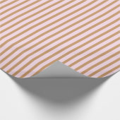 Chic- en Glam-goud- en roze strepen Cadeaupapier (Hoek)