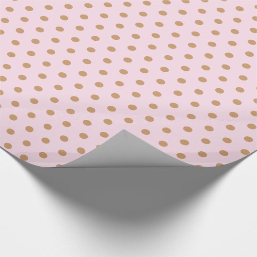 Chic- en Glam-roze en goudpokkendots Cadeaupapier (Hoek)