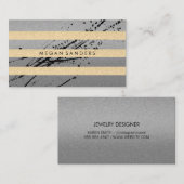 Chic- en Glamour-expressief / Stripes Visitekaartje (Voorkant / Achterkant)