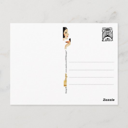 Chic- en kleurrijke cosmetische compacten briefkaart (Achterkant)