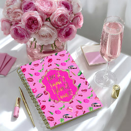 Chic en leuk hotroze & groene glamour “Ik zie het” Planner