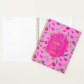 Chic en leuk hotroze & groene glamour “Ik zie het” Planner (Display)