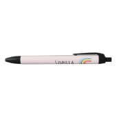 Chic en Modern Blush Pink Boho Rainbow Zwarte Inkt Pen (Bovenkant)