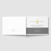 chic en modern wit huwelijk gastenboek (Volledig)