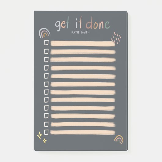 Chic en Sketchy regenboog en sterren Doe het Post-it® Notes (Voorkant)