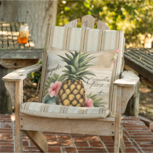 Chic en stijlvolle vintage ananas kunst buitenkussen