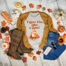 Chic en trendy "I love you, like, a latte" T-shirt