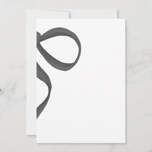 Chic en trendy lint zwart-wit huwelijk kaart (Achterkant)