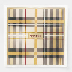 Chic en Trendy Taupe en Gold Pset Servet