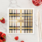 Chic en Trendy Taupe en Gold Pset Servet (Insitu)