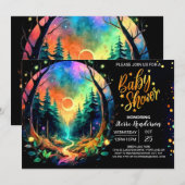 Chic Enchanted Adventure wacht op Baby shower Kaart (Voorkant / Achterkant)