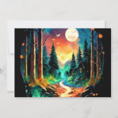 Chic Enchanted Forest Baby shower Kaart (Achterkant)