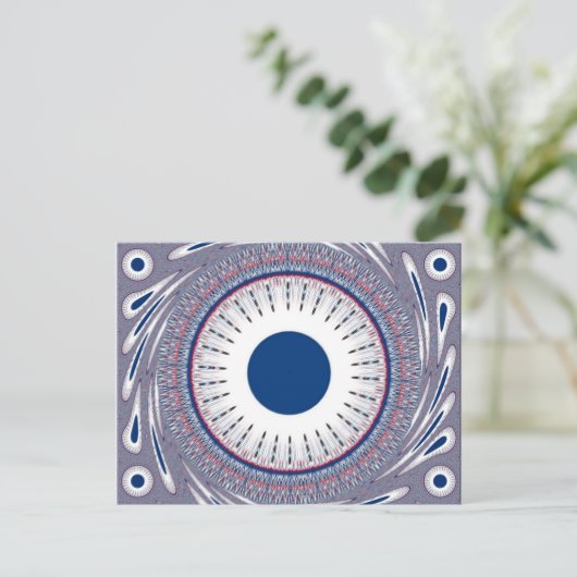Chic Energetic Eye Design: een betoverend patroon Briefkaart (Staand voorkant)