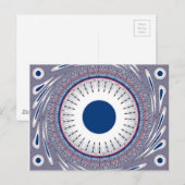 Chic Energetic Eye Design: een betoverend patroon Briefkaart (Voorkant / Achterkant)