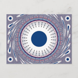 Chic Energetic Eye Design: een betoverend patroon Briefkaart