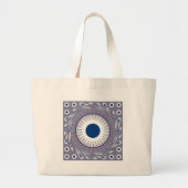 Chic Energetic Eye Design: een betoverend patroon Grote Tote Bag (Voorkant)